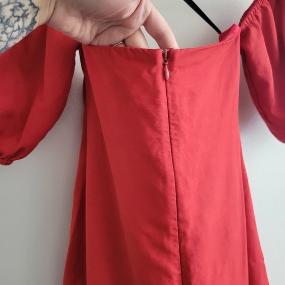 LPA | Red Off Shoulder Mini Dress - Picture 6 of 13